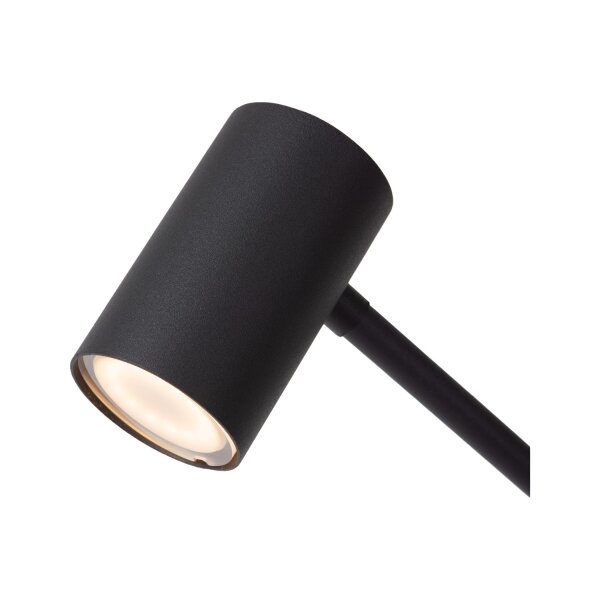 LED Stehlampe Akku Touchdimmer Schwarz USB 2700K 138 cm