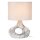 Tischlampe Keramik Stoff Weiß Marmor E14 H:30 cm