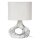Tischlampe Keramik Stoff Weiß Marmor E14 H:30 cm