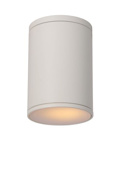 Deckenstrahler außen Aluminium Weiß E27 IP54 Ø10,8 cm