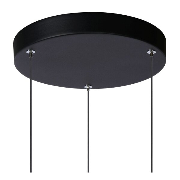 LED Pendelleuchte Alu Schwarz 2700K B:26 cm rund