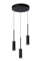 LED Pendelleuchte Alu Schwarz 2700K B:26 cm rund
