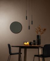 LED Pendelleuchte Alu Schwarz 2700K B:26 cm rund
