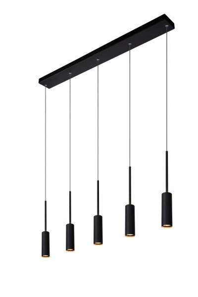 LED Pendelleuchte Aluminium Schwarz 5-flammig 2700K