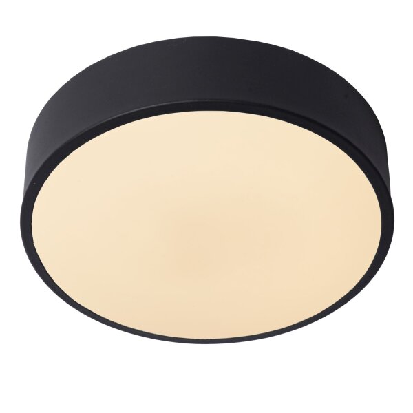 LED Deckenleuchte dimmbar blendarm Schwarz 2700K Ø20 cm