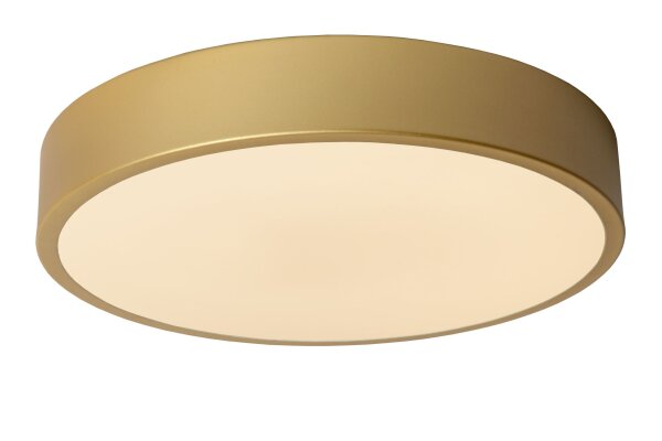LED Deckenlampe dimmbar blendarm Messing 2700K Ø30 cm
