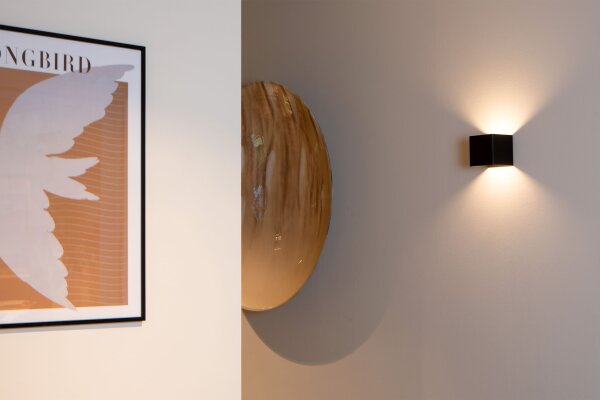 LED Wandleuchte Akku Sensor Up Down Schwarz 2700K IP54
