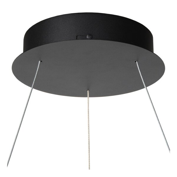 LED Kronleuchter verstellbar Schwarz 2700K Ø58 cm