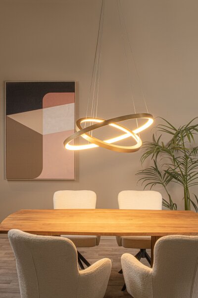 LED Kronleuchter verstellbar Messing 2700K B:78 cm