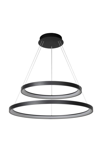 LED Kronleuchter verstellbar Schwarz 2700K B:78 cm