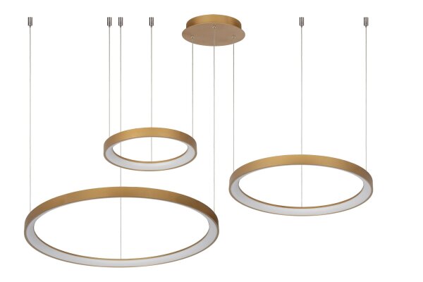 LED Pendelleuchte verstellbar Messing 2700K L:136 cm