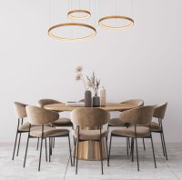 LED Pendelleuchte verstellbar Messing 2700K L:136 cm