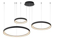 LED H&auml;ngelampe verstellbar Schwarz 2700K L:136 cm