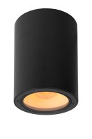Deckenstrahler au&szlig;en Alu Schwarz E27 IP54 B:10,8 cm