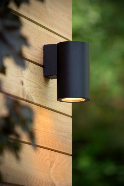 Außenwandlampe Aluminium Schwarz E27 IP54 T:14,6 cm
