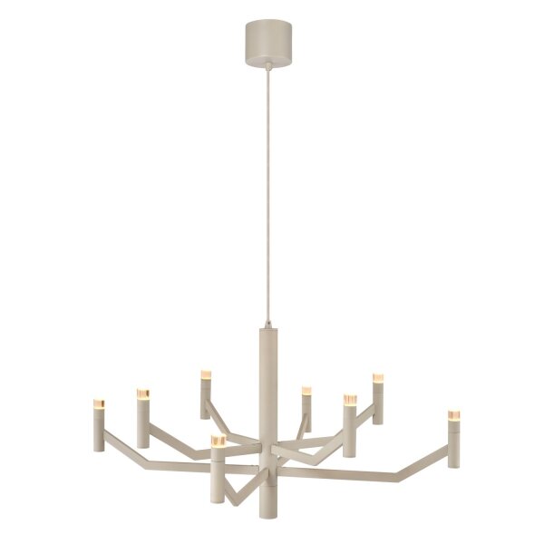 Kronleuchter verstellbar Taupe 8-flammig G9 GU10 Ø80 cm