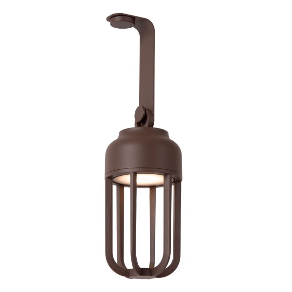 LED Außenwandlampe Akku Alu Rostbraun 2700-4000K IP54