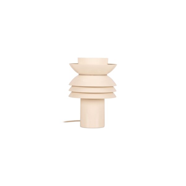 Tischlampe Metall Beige Retro E27 H:25,5 cm modern