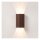 LED Außenwandstrahler Up Down Alu Rostbraun 2700K IP54