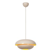 Pendelleuchte indirekt Metall Beige E27 B:40 cm