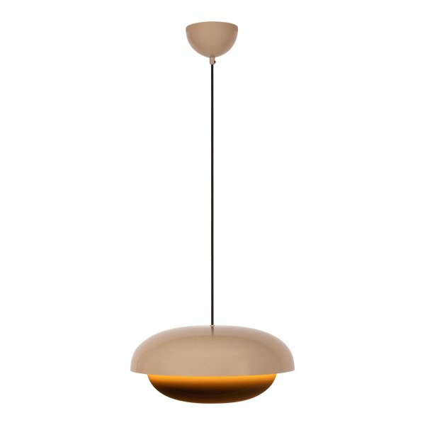 Hängelampe indirekt Metall Taupe E27 Ø40 cm rund
