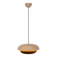 H&auml;ngelampe indirekt Metall Taupe E27 &Oslash;40 cm rund