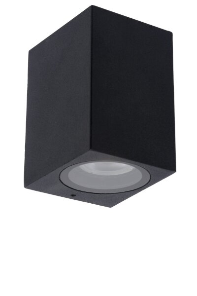 Außenwandleuchte Aluminium Schwarz GU10 IP44 B:6,8 cm