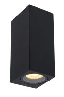 Au&szlig;enwandlampe Up Down Alu Schwarz GU10 IP65 T:7,8 cm