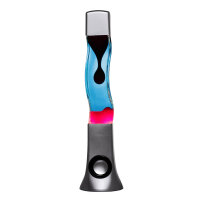 Lampe à lave avec haut-parleur Bluetooth bleu...