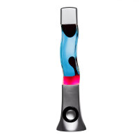 Lampe à lave avec haut-parleur Bluetooth bleu...