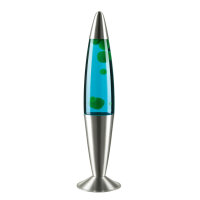 Bunte Lavalampe Blau Wachs Grün JENNY 42cm hoch