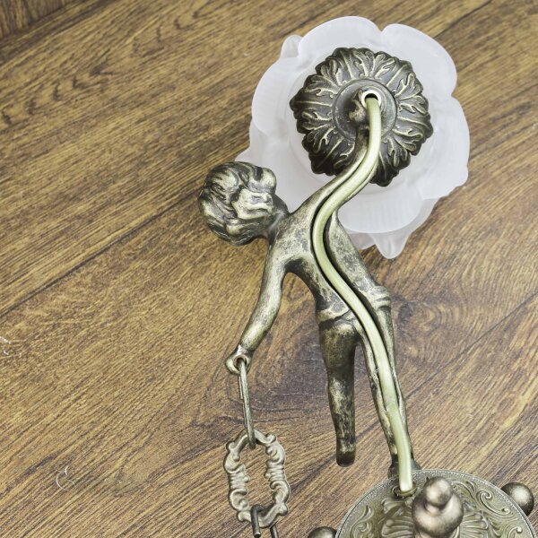 Premium Pendelleuchte Putti Bronze