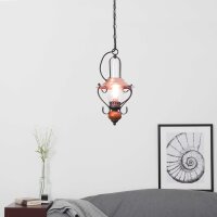 Lampe à suspendre rustique ENNA avec abat-jour en...