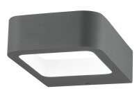 Kleine LED Au&szlig;enwandleuchte Dunkelgrau IP54 12 cm...