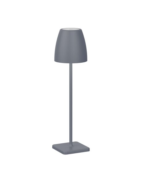 Akku Tischlampe LED Dunkelgrau 38 cm IP54 Touch Dimmer