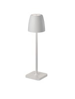 LED Tischleuchte Akku Wei&szlig; 30 cm IP54 Touch Dimmer Balkon