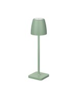 LED Tischleuchte Akku 30 cm Olivgr&uuml;n IP54 Touch Dimmer