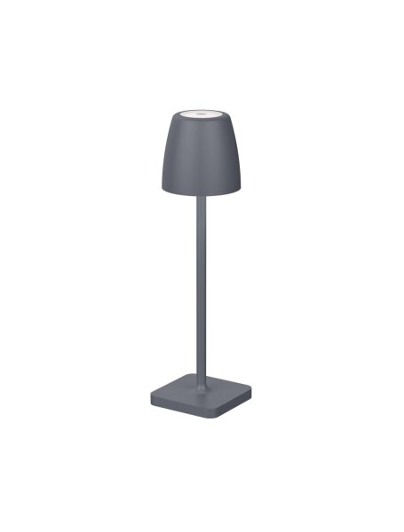 LED Terrassenlampe Dunkelgrau Akku 30 cm IP54 Touch Dimmer