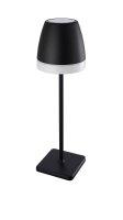 LED Tischleuchte au&szlig;en Schwarz Akku 38 cm IP54 Touch Dimmer