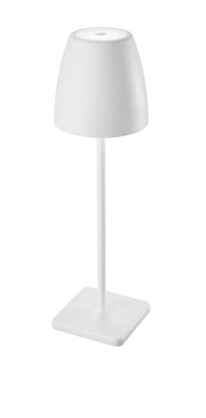 Tragbare LED Tischlampe Akku Weiß 38 cm IP54 dimmbar