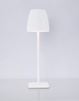 Tragbare LED Tischlampe Akku Weiß 38 cm IP54 dimmbar