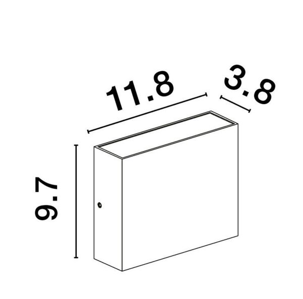 LED Außenwandleuchte Up Down IP65 12 cm breit Anthrazit