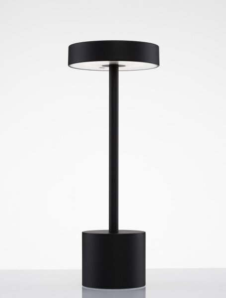 Akku Tischlampe LED kabellos IP54 30 cm Schwarz Touch Dimmer