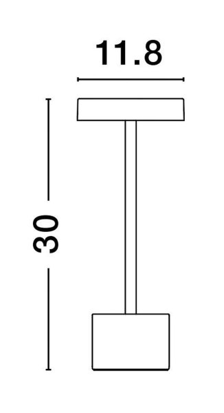 Akku Tischlampe LED kabellos IP54 30 cm Schwarz Touch Dimmer