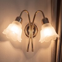 Wandleuchte ALKMENE Messing Glas Klassisch edel