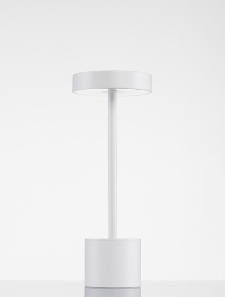 LED Tischlampe außen Weiß 30 cm IP54 Akku Touch Dimmer