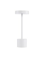 LED Tischlampe au&szlig;en Wei&szlig; 30 cm IP54 Akku Touch Dimmer