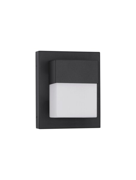 LED Außenwandleuchte IP65 17,5 cm hoch Schwarz Weiß warmweiß