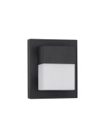 LED Au&szlig;enwandleuchte IP65 17,5 cm hoch Schwarz Wei&szlig; warmwei&szlig;