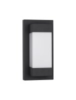 LED Wandlampe au&szlig;en Schwarz Wei&szlig; 29 cm hoch IP65 Downlight